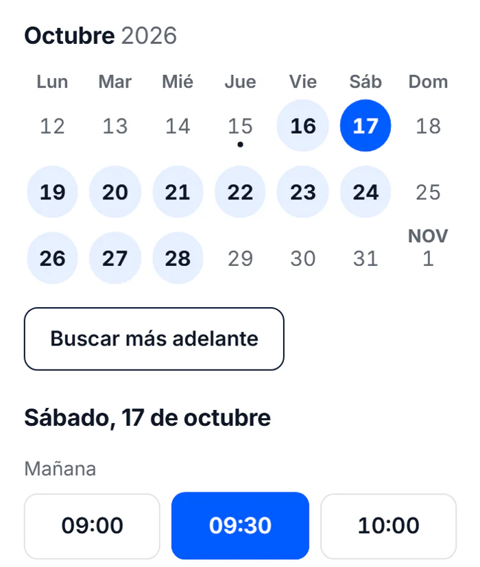 La elección del día y la hora en un salón de uñas